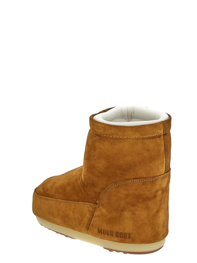 Shop Moon Boot Icon Low Nolace Suede In Beige