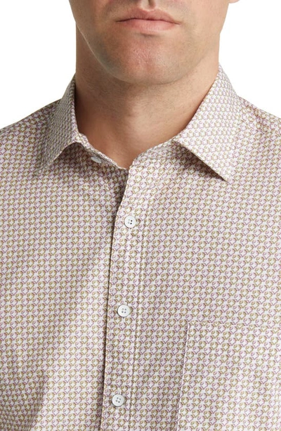 Shop Rodd & Gunn Warkworth Sports Fit Short Sleeve Button-up Shirt In Quartz