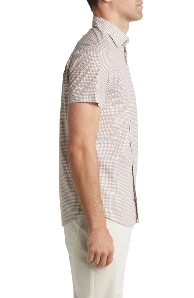 Shop Rodd & Gunn Warkworth Sports Fit Short Sleeve Button-up Shirt In Quartz