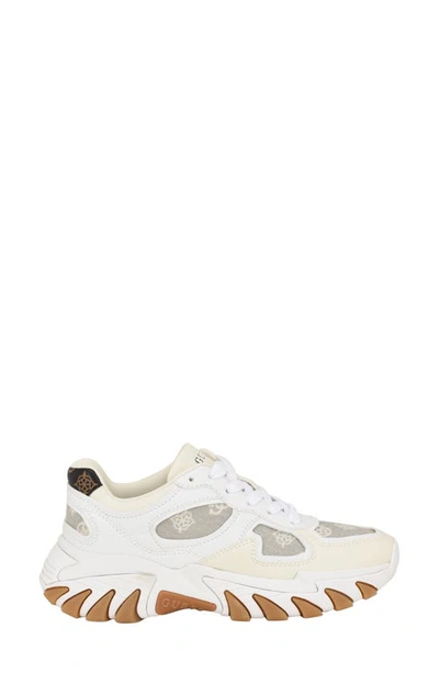 Shop Guess Norina Sneaker In White/ Beige