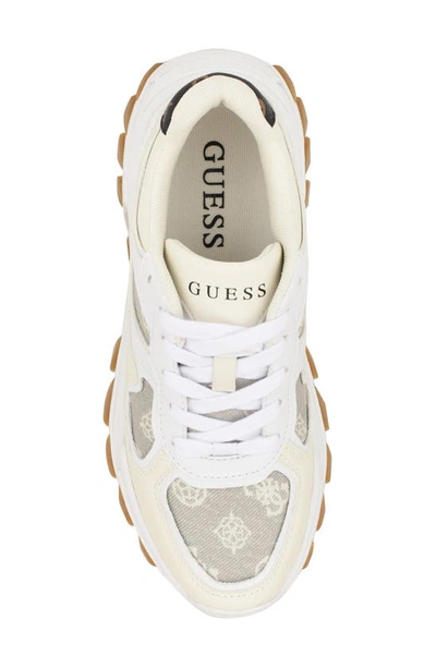 Shop Guess Norina Sneaker In White/ Beige