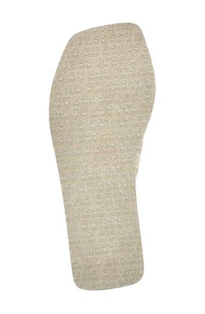Guess Edany Platform Wedge Flip Flop In Taupe