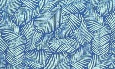 Shop Peter Millar Tropical Shade Leaf Print Swim Trunks In Summer Meadow