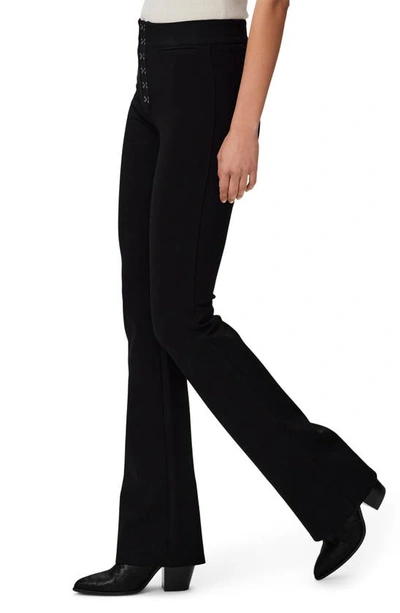 Shop Paige Miriel Hook & Eye Straight Leg Pants In Black