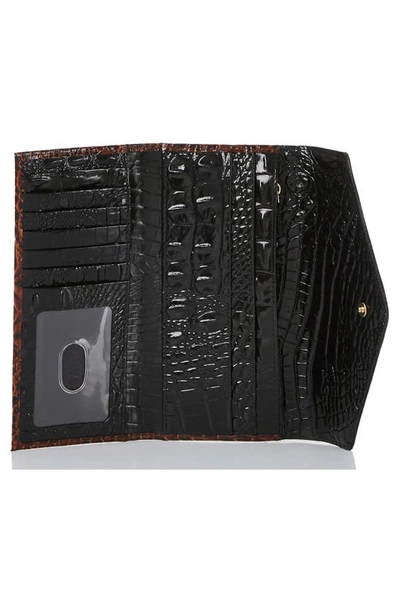 Shop Brahmin Veronica Melbourne Croc Embossed Leather Envelope Wallet In Contour