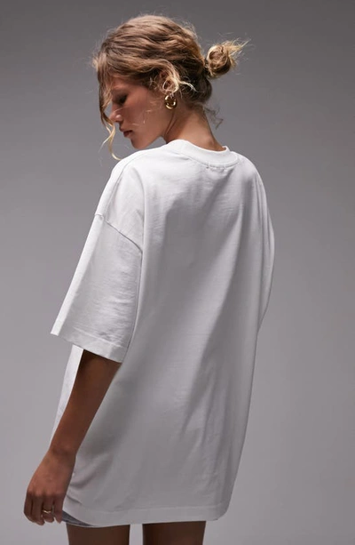 Shop Topshop Av De Paris Oversize Graphic T-shirt In White