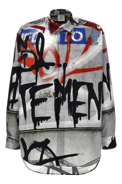 Shop Vetements Women 'graffiti' Shirt In Multicolor