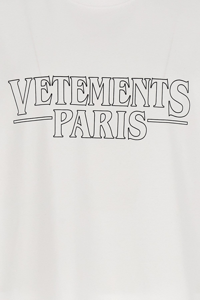 Shop Vetements Women Logo T-shirt In White