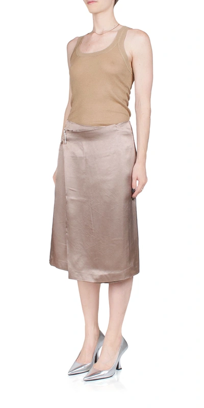 6397 Skinny Rib Cami Top In Sand