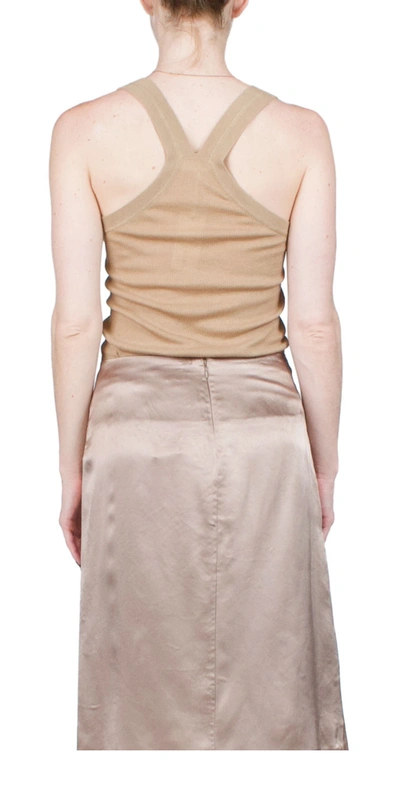 6397 Skinny Rib Cami Top In Sand