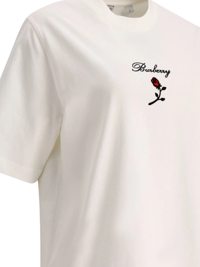Shop Burberry Rose Cotton T Shirt