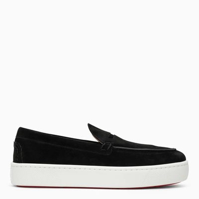 Shop Christian Louboutin Black Leather Loafer