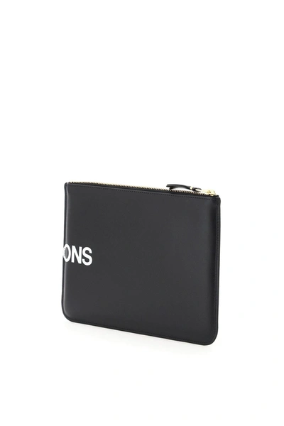 Shop Comme Des Garçons Comme Des Garcons Wallet Leather Pouch With Logo