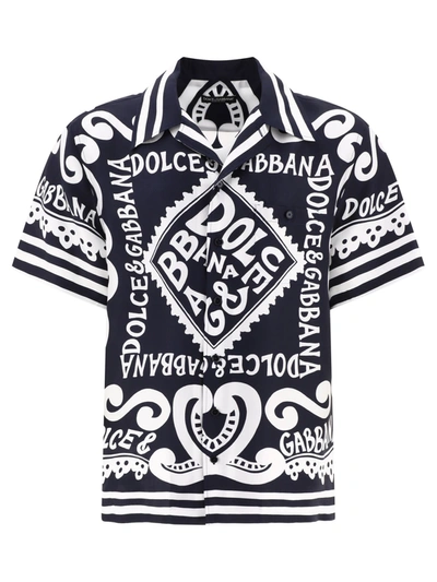 Shop Dolce & Gabbana Marina Print Hawaii Shirt