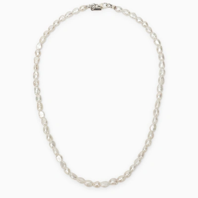 Shop Emanuele Bicocchi 925 Silver Baroque Pearl Necklace