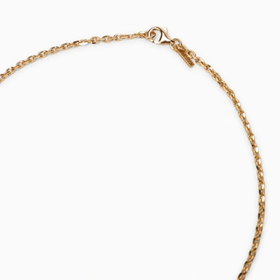 Shop Emanuele Bicocchi Avelli Small Cross Necklace In 925 Gold Plated Silver