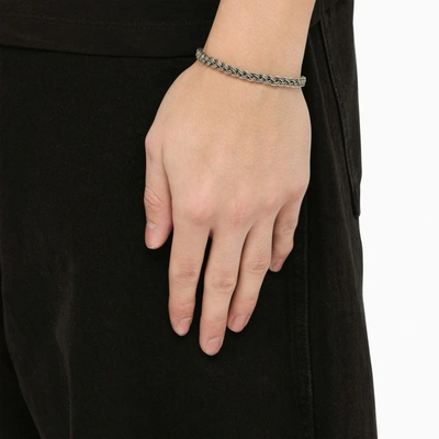 Shop Emanuele Bicocchi Silver 925 Braided Bracelet