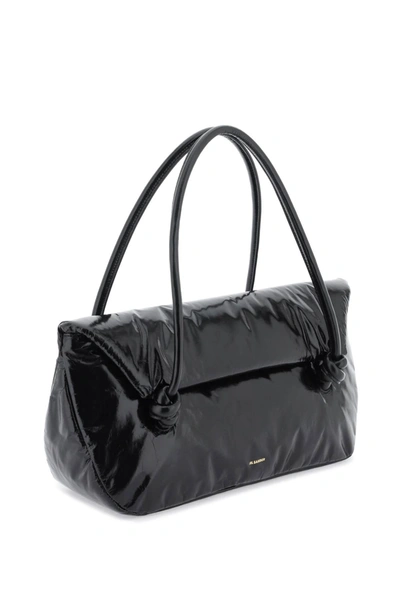 Shop Jil Sander Padded Leather Shoulder Bag