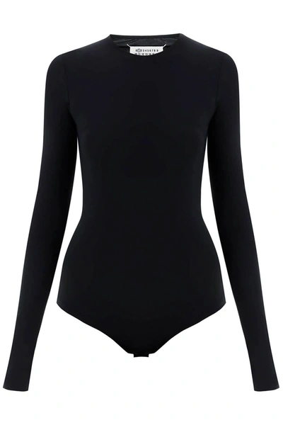 Shop Maison Margiela Second Skin Long Sleeve Lycra Bodysuit