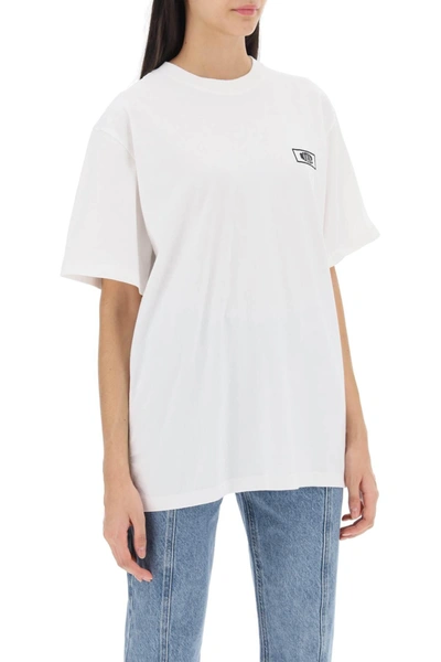 Shop Rotate Birger Christensen Rotate T Shirt With Logo Embroidery