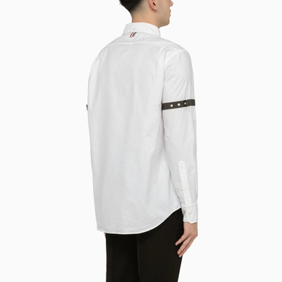 Shop Thom Browne White Cotton Shirt With Detail