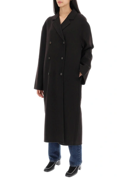 Shop Totême Toteme Oversized Double Breasted Wool Coat