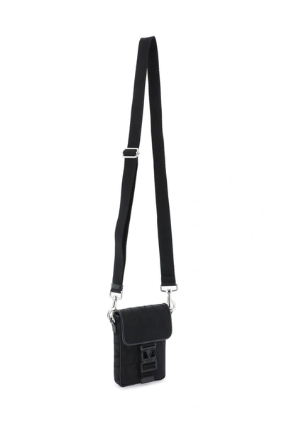 Shop Valentino Garavani Black Iconographe Mini Crossbody Bag
