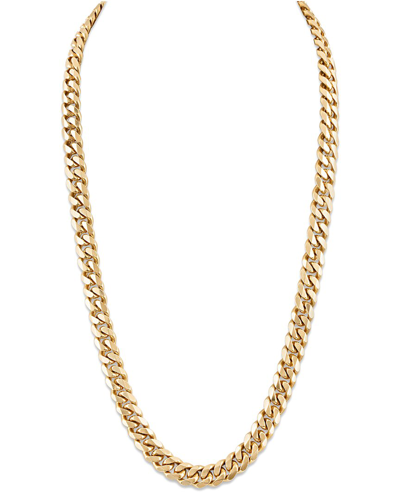 Shop Esquire Men's Jewelry 14k Over Silver Curb Link Necklace