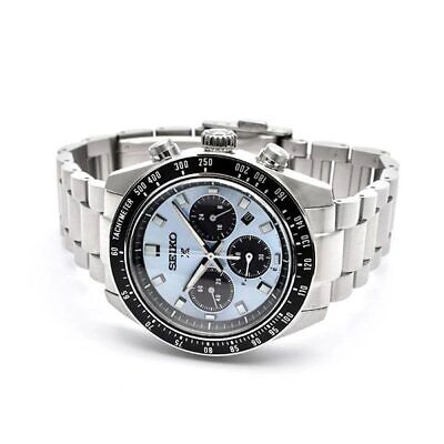 Pre-owned Seiko Prospex Speedtimer Solar Sbdl109 Crystal Blue Men's Watch In Box