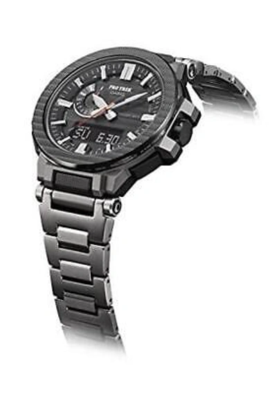 Pre-owned Casio Pro Trek Prx-8001yt-7jf Manaslu Radio Solar Men Watch In Box