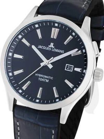 Pre-owned Jacques Lemans 1-2130c Hybromatic Mens Watch 42mm 10atm