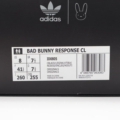 Pre-owned Adidas Originals Id0805 Bad Bunny Adidas Response Cl Triple Black Core Legend Ink Utility (men's)
