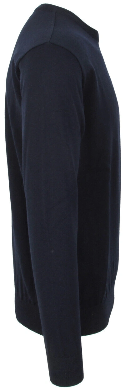 Pre-owned Paul & Shark Yachting Men's Pullover Sweater Jumper Size L 100% Wool Chinook In Blue