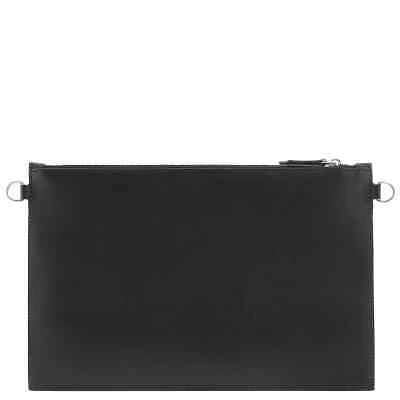 Pre-owned Montblanc Meisterstuck Black Leather Selection Soft Pouch 129698