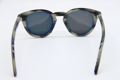 Pre-owned Berluti Bl 40001u 64u Grey Black Authentic Sunglasses W/case 49-23 In Blue