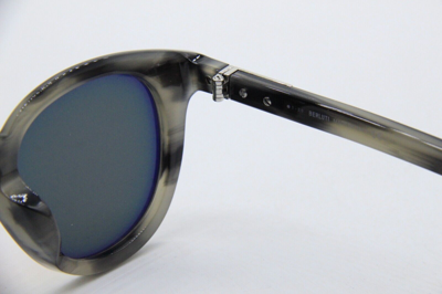 Pre-owned Berluti Bl 40001u 64u Grey Black Authentic Sunglasses W/case 49-23 In Blue