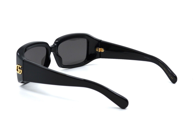 Pre-owned Gucci Gg1403s 001 Black Dark Grey Authentic Sunglasses 54-16 In Gray