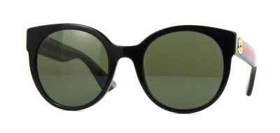 Pre-owned Gucci Original  Sunglasses Gg0035sn 002 Black Frame Green Gradient Lens 54mm