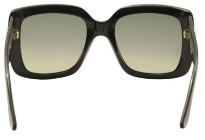 Pre-owned Gucci Gg0141sn 001 Gradient Black/gray Square Women Sunglasses