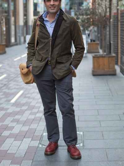 Pre-owned Barbour Lutz Waxed Jacket Olive Rugged Sophistication Msrp$520 British Luxury In Green