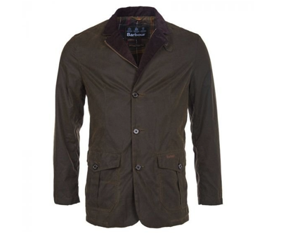 Pre-owned Barbour Lutz Waxed Jacket Olive Rugged Sophistication Msrp$520 British Luxury In Green