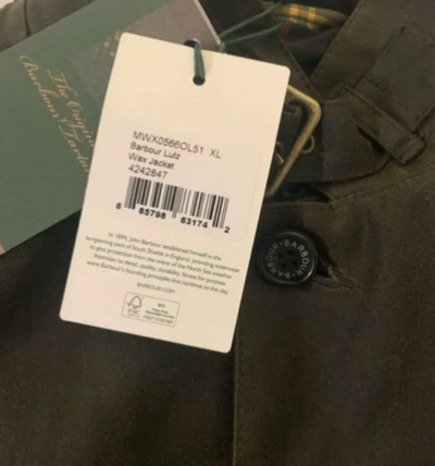 Pre-owned Barbour Lutz Waxed Jacket Olive Rugged Sophistication Msrp$520 British Luxury In Green