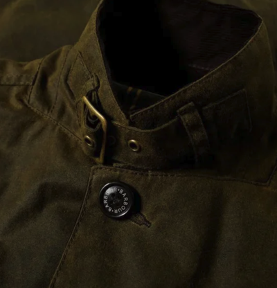 Pre-owned Barbour Lutz Waxed Jacket Olive Rugged Sophistication Msrp$520 British Luxury In Green