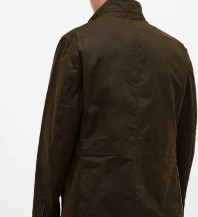 Pre-owned Barbour Lutz Waxed Jacket Olive Rugged Sophistication Msrp$520 British Luxury In Green