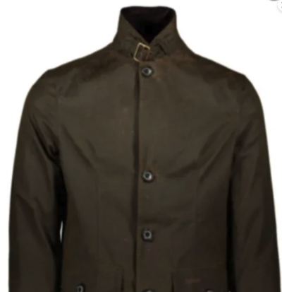 Pre-owned Barbour Lutz Waxed Jacket Olive Rugged Sophistication Msrp$520 British Luxury In Green