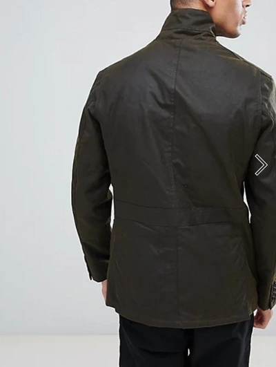 Pre-owned Barbour Lutz Waxed Jacket Olive Rugged Sophistication Msrp$520 British Luxury In Green