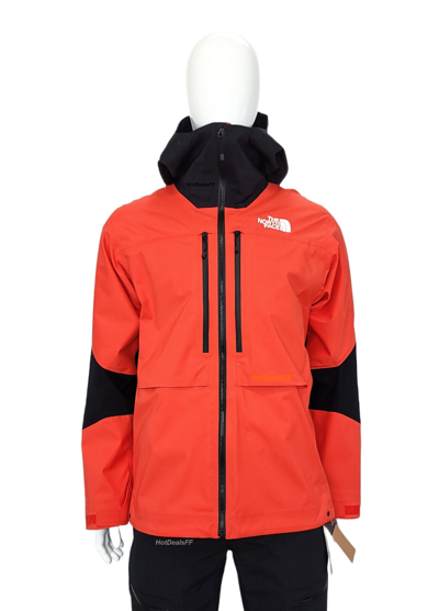 Pre-owned The North Face Men's Summit L5 Dryvent Waterproof Shell Ski Jacket, $600, Flare In Orange