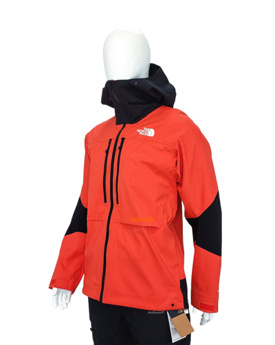 Pre-owned The North Face Men's Summit L5 Dryvent Waterproof Shell Ski Jacket, $600, Flare In Orange