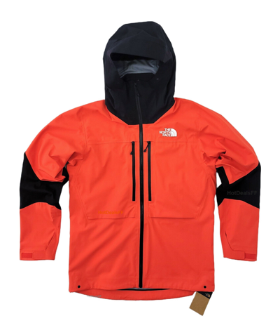 Pre-owned The North Face Men's Summit L5 Dryvent Waterproof Shell Ski Jacket, $600, Flare In Orange