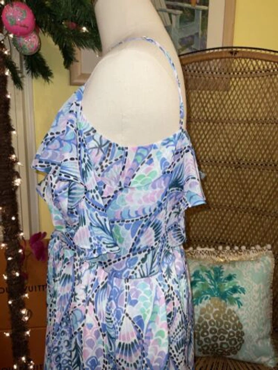 Pre-owned Lilly Pulitzer Zadie Maxi Dress Tails Of The Sea $258 Size S,l,xl In Multicolor